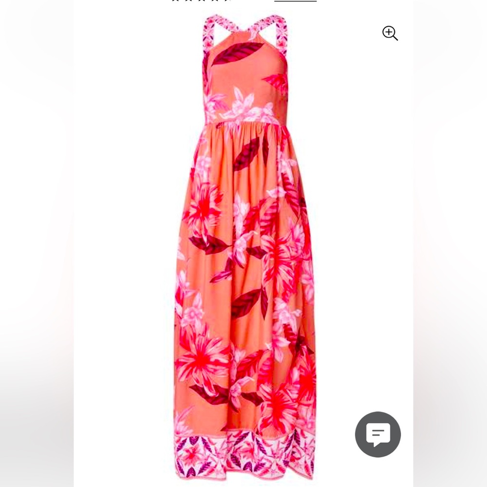 Coral maxi dress size 10